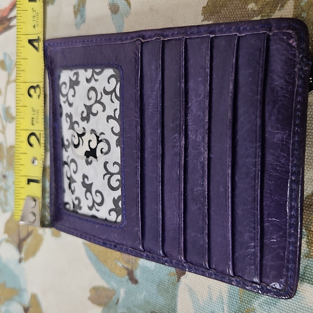 HOBO Deep Purple Leather Card Holder - Picture 7 of 7
